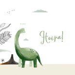 Hippe felicitatiekaart geboorte zoon dinosaurus jungle 2