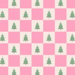 Hippe kerst verjaardagskaart bday girl met kerstbomen 2