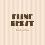 Hippe kerstkaart streepjes met sterren fijne kerst beige 3