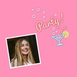 Hippe neon uitnodiging  / felicitatiekaart 2