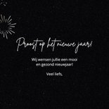 Hippe nieuwjaarskaart champagne glazen vuurwerk 3