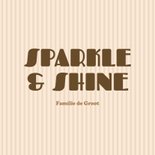 Hippe nieuwjaarskaart streepjes met sterren beige 3