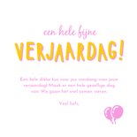 Hippe roze typografische verjaardagskaart 'HappyBirthday' 3