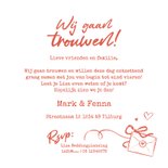 Hippe trouwkaart uitnodiging trouwringen doodle tijdlijn  3