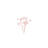 Hippe trouwkaart uitnodiging trouwringen doodle tijdlijn  Achterkant