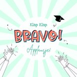 Hippe typografische handlettering geslaagd kaart you did it 2