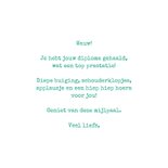 Hippe typografische handlettering geslaagd kaart you did it 3