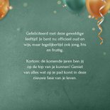 Hippe verjaardagskaart 30 met feestelijke heliumballonnen 3