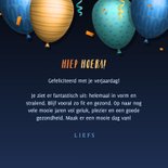 Hippe verjaardagskaart 3d ballonnen met aanpasbare leeftijd 3