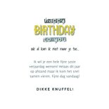 Hippe verjaardagskaart man Happy Birthday to you typografie 3