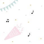 Hippe verjaardagskaart meisje confetti 2