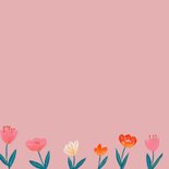 Hippe verjaardagskaart vrouw met bloemenboeket 2