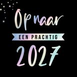 Hippe zakelijke kerstkaart bedankt met holografisch folie 2