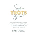 Hippe zomaar kaart 'Super trots op jou!' goudlook typografie 3