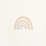 Hoera een meisje regenboog met pastelkleuren 2