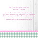 Hout met Label doop roze - BK 3