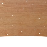 Houtlook kerstkaart stijlvol artistiek getekende kerstbomen Achterkant