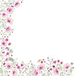 Huwelijksjubileum bloemenkader met vlinders 2
