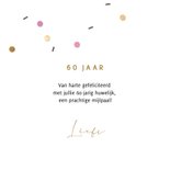 Huwelijksjubileum felicitatiekaart 60 jaar confetti 3