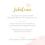 Huwelijksjubileum uitnodiging met fotohart en gouden letters 3