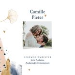 Huwelijksuitnodiging met waterverf 2