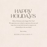 Internationale kerstkaart zakelijk met typografie 3
