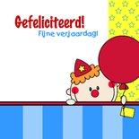 Jarig clowntje met een ballon 3