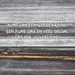 Jarig hout en naamkaartje b 3