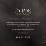 Jubileum 25 jaar in dienst fotocollage zwart goud 3