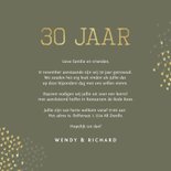 Jubileum 30 jaar uitnodiging goud hartjes 3