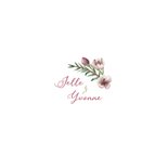 Jubileum bloemenkrans roze bloemen aanpasbaar jaartal Achterkant