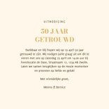 Jubileum fotokaart uitnodiging met goudfolie 3