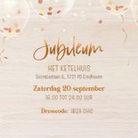Jubileum houtlook eigen foto's met confetti 3d ballonnen 2