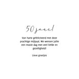 Jubileum huwelijk felicitatie kaart 50 jaar verf 3