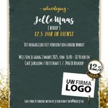 Jubileum medewerker glitter goud vierkant met logo 3