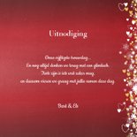 Jubileum trouwdag stijlvolle rode uitnodiging 3