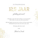 Jubileum uitnodiging 12,5 jaar goud hartjes stijlvol 3