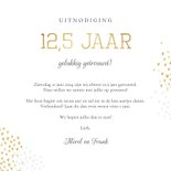 Jubileum uitnodiging 12,5 jaar goud hartjes stijlvol 3