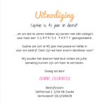 Jubileum uitnodiging medewerker X jaar in dienst feestelijk 3