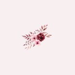 Jubileum uitnodiging roze met aquarel bloemetjes Achterkant