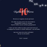 Jubileum uitnodiging stijlvol rood bloemen rozen lampjes  3