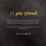 Jubileum zwart goud uitnodiging 25 jaar getrouwd waterverf 3