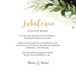 Jubileumfeest uitnodiging 40 jaar botanisch hip hartjes 3