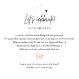 Jubileumfeest uitnodiging vintage bloemen hartjes diner 3