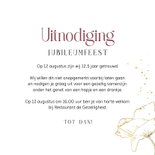 Jubileumkaart 12,5jaar getrouwd velvet rood goudfolie roos 3