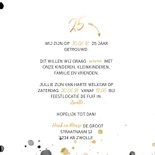 Jubileumkaart '25' met spetters en foto 3