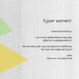 Jubileumkaart 5 jaar samen geometrisch - DH 3