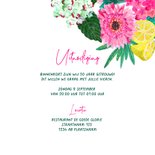 Jubileumkaart 50 jaar samen met foto en bloemen 3