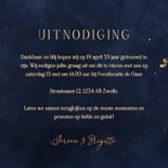 Jubileumkaart 55 jaar goud met aquarel bloemen 3