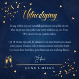 Jubileumkaart blauw foto confetti goudlook 50 jaar 3